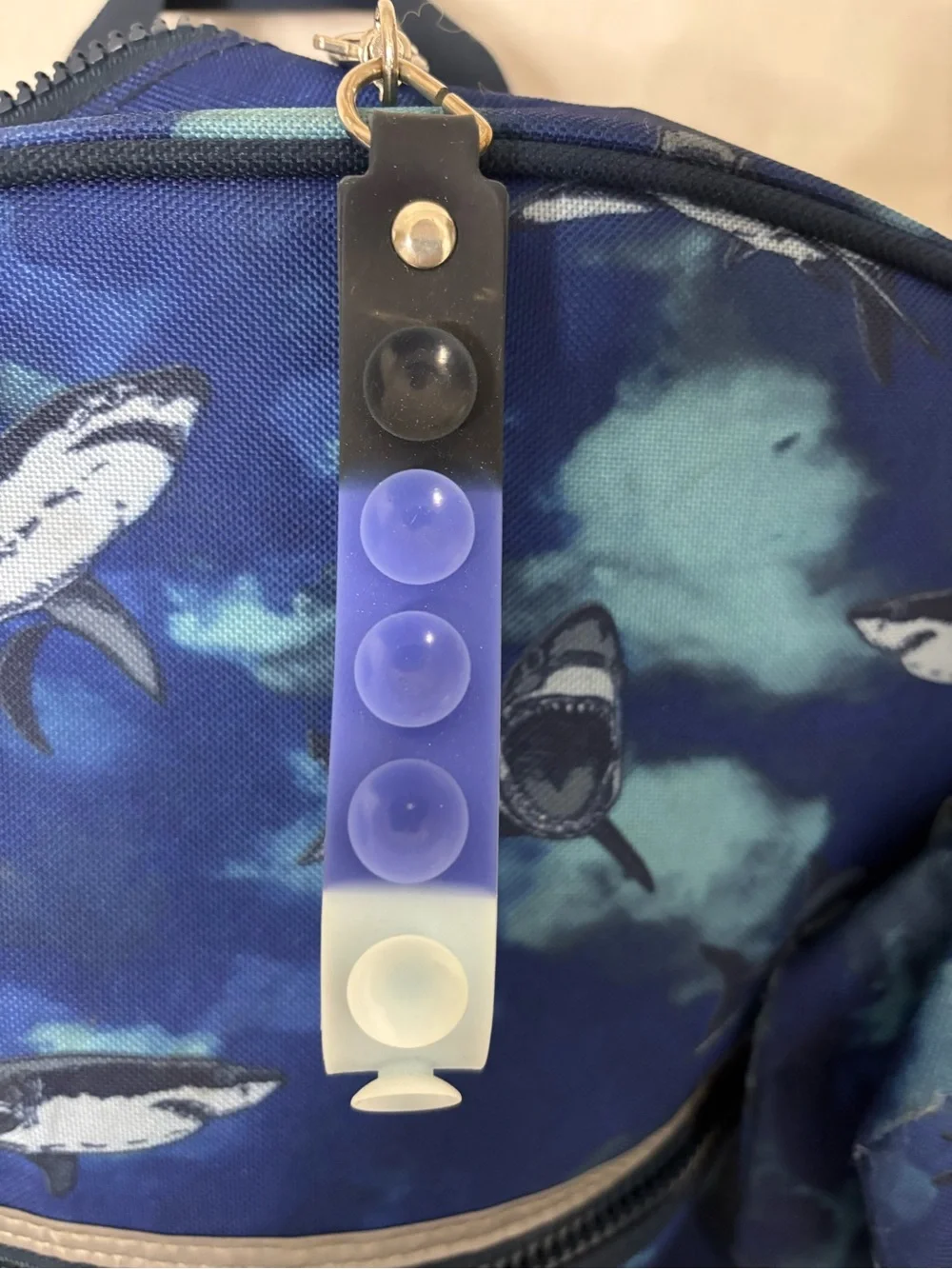 wonder nation Blue Shark Print Kids Backpack with Matching Pouch